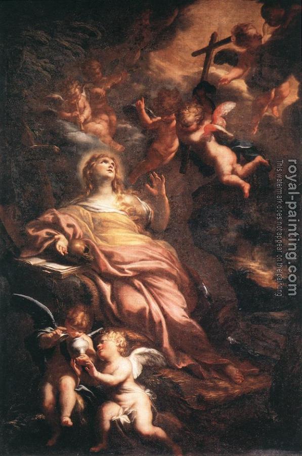 Domenico Piola : Magdalene in the Desert